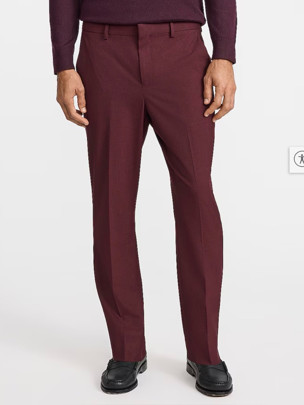 Express Slim Pants in burgundy